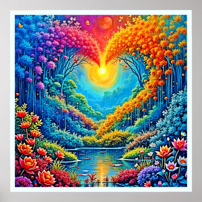 Förändrad Forest Heart of Light Design Poster (Framsidan)