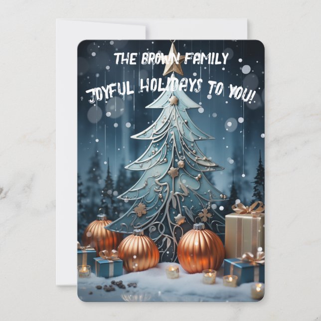 Förändrad Forest Helgdag Julkort (Framsida)