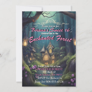 Förändrad Forest House Sweet 16-inbjudan Inbjudningar