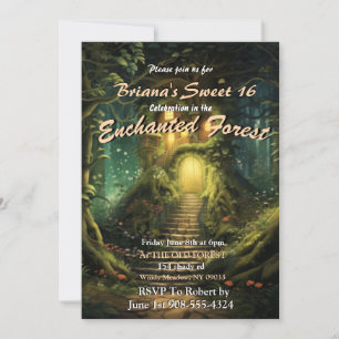 Förändrad Forest House Sweet 16-inbjudan Inbjudningar
