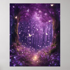 Förändrad Forest LILA LITTLE LJUS Poster
