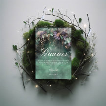 Förändrad Forest Magic Grönt Lavender Quinceanera
