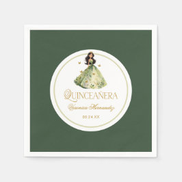 Förändrad Forest Quinceanera Birthday Pappersservett