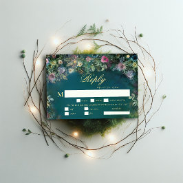 Förändrad Forest Ro Fairy Tale Meal Bröllop OSA Kort