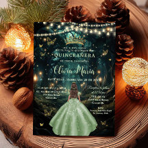 Förändrad Forest Sage Grönt Dress XV Quinceañera