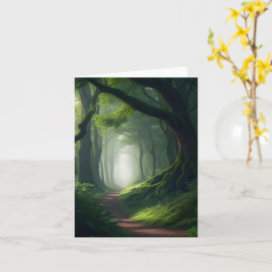 Förändrad Forest Skogen Blank Hälsning Kort
