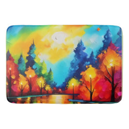 Förändrad Forest Sunset Badrumsmatta