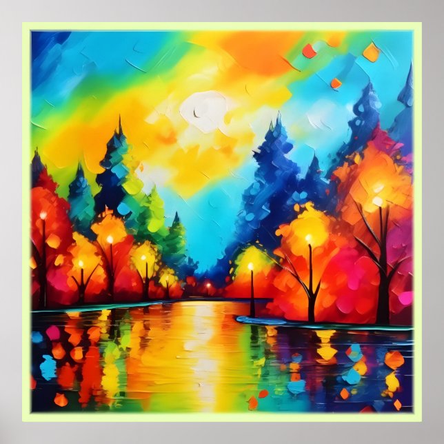 Förändrad Forest Sunset Poster (Framsidan)