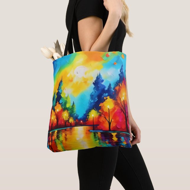 Förändrad Forest Sunset Tygkasse (Närbild)