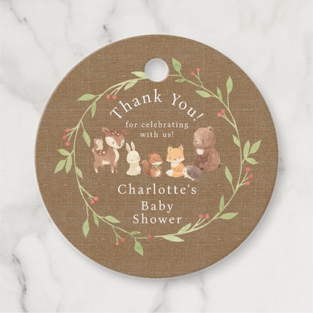 Förändrad Forest Tack Gåvor Etiketter (Framsida)