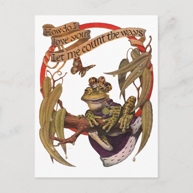 Förändrad Frog Prince Postcard Vykort (Framsida)