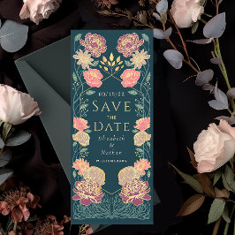 Förändrad Garden Wedding Spara Grönten Datum Rosa Inbjudningar