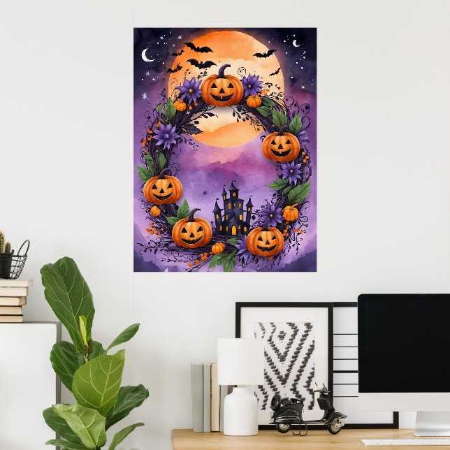 Förändrad Halloween-andedräkt Poster (Hemmakontoret)