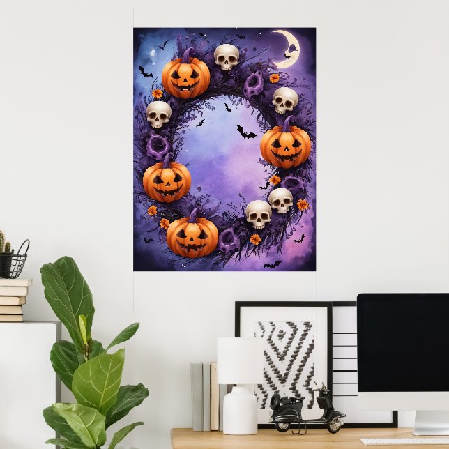 Förändrad Halloween-natt Poster (Hemmakontoret)