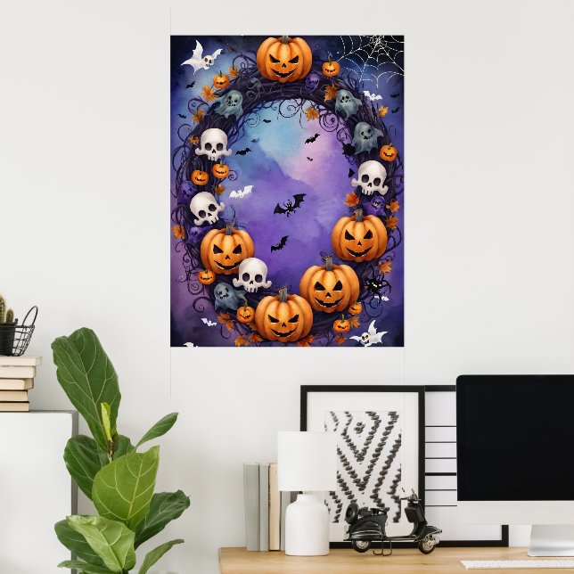 Förändrad Halloween-natt Poster (Hemmakontoret)