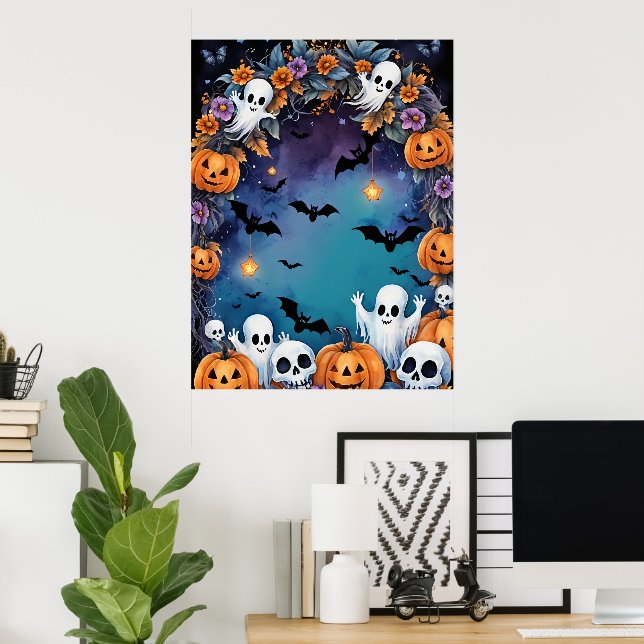 Förändrad Halloween-natt Poster (Hemmakontoret)