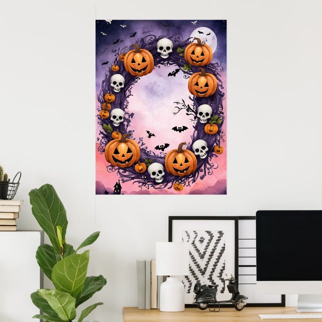 Förändrad Halloween-natt Poster (Hemmakontoret)