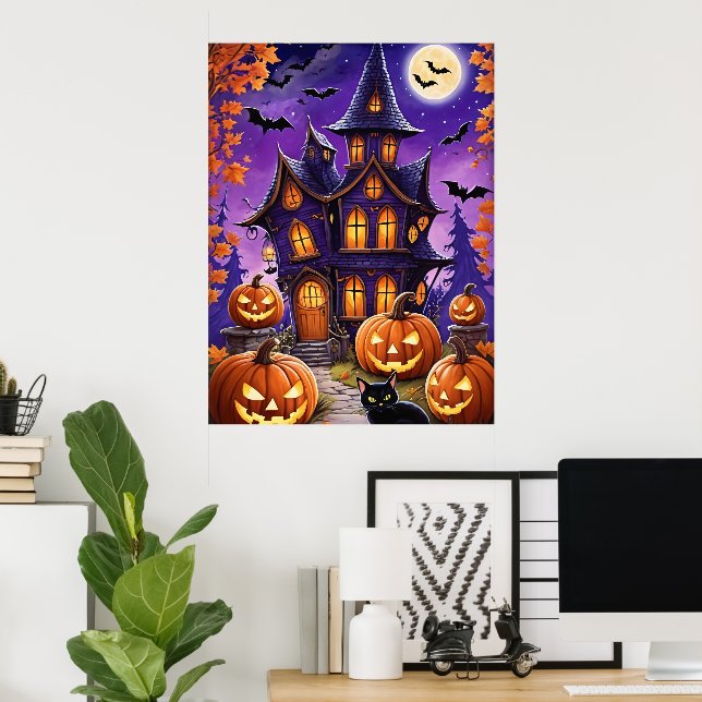 Förändrad Halloween-natt Poster (Hemmakontoret)