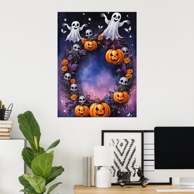 Förändrad Halloween-natt Poster (Hemmakontoret)