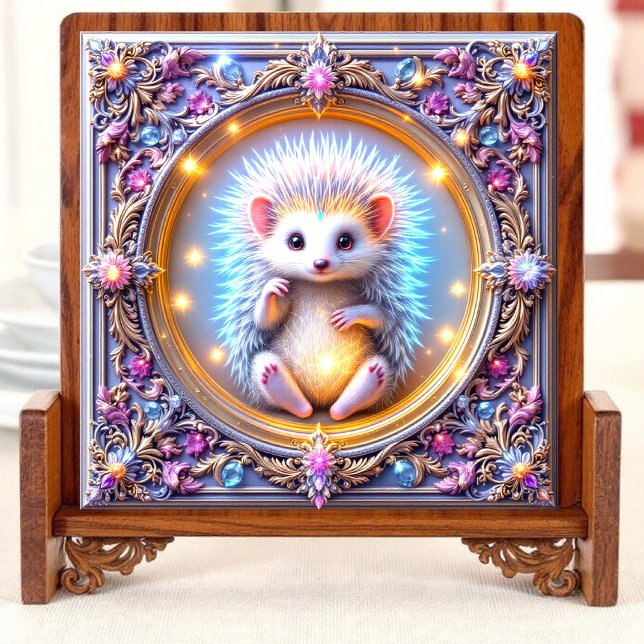 Förändrad Hedgehog Konstnärlig Smyckeskrin överst Kakelplatta (Skapare uppladdad)