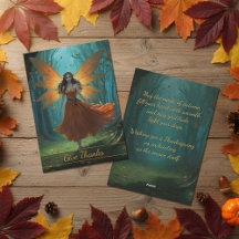 Förändrad höst Fairy Thanksgiving Hälsning