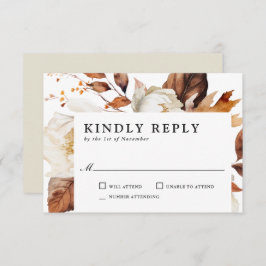 Förändrad hösten Rustic Boho Blooms Bröllop OSA Kort