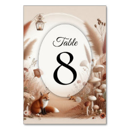 Förändrad höstskog bordsnummer