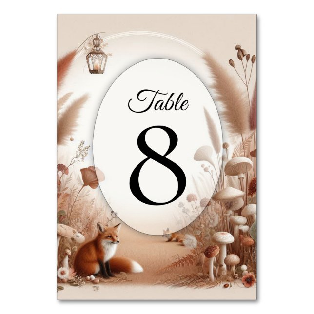 Förändrad höstskog bordsnummer (Framsidan)