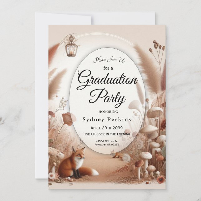 Förändrad höstskog inbjudningar (Framsida)