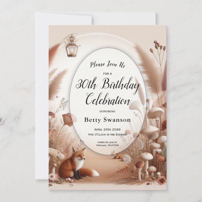 Förändrad höstskog inbjudningar (Framsida)