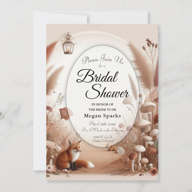 Förändrad höstskog inbjudningar (Framsida)