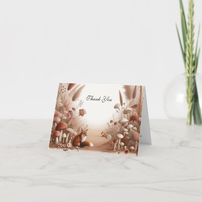 Förändrad höstskog tack kort (Framsida)