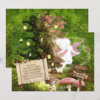 Förändrad inbjudan till Forest Rosa Fairy