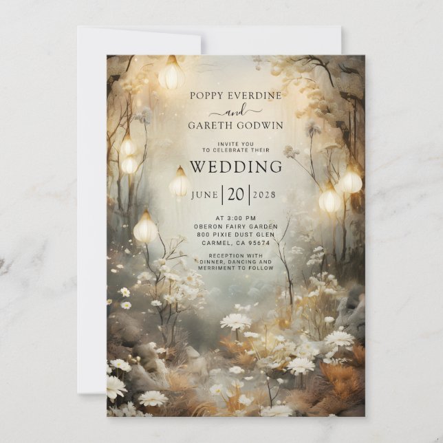 Förändrad inbjudan till Forest Wedding (Framsida)