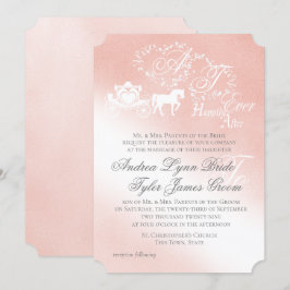 Förändrad inbjudan till Rosa Fairy Tale Wedding