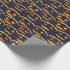 Förändrad Jack-O'-Lantern Wrapping Papper Presentpapper