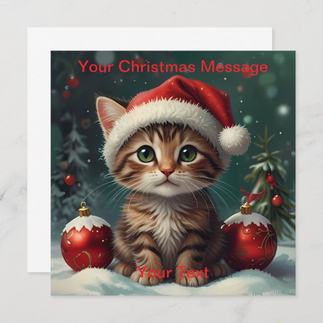 Förändrad julglöd inbjudningar (Fram/baksida)