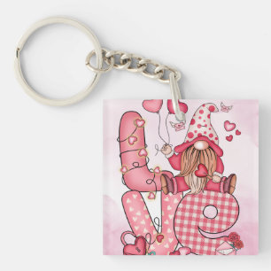 Förändrad Kärlek Gnome Acrylic Keychain
