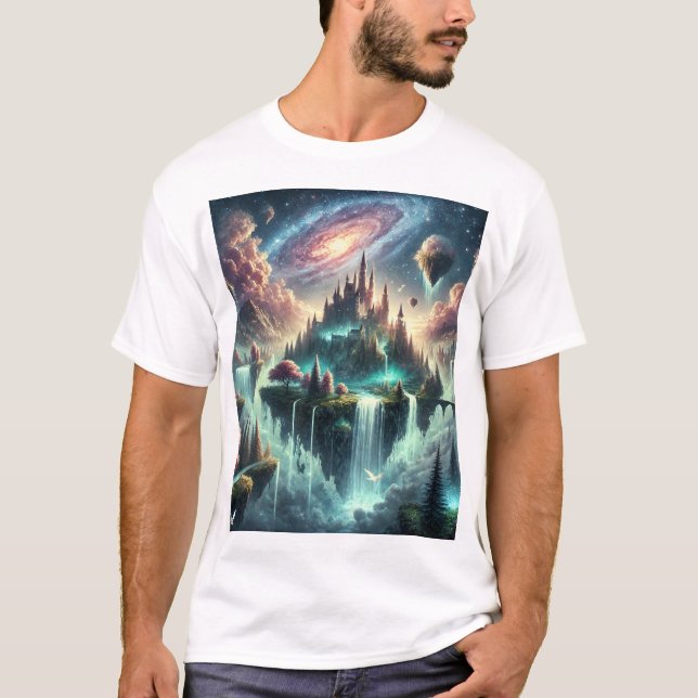 Förändrad kelestial Kingdom - Fantasy Dreamscape T Shirt (Framsida)