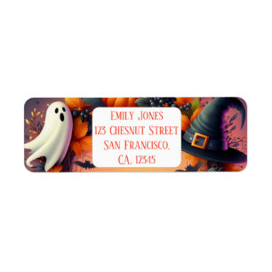 Förändrad Kväll - Festive Halloween Pappra Tallrik Returadress Etikett