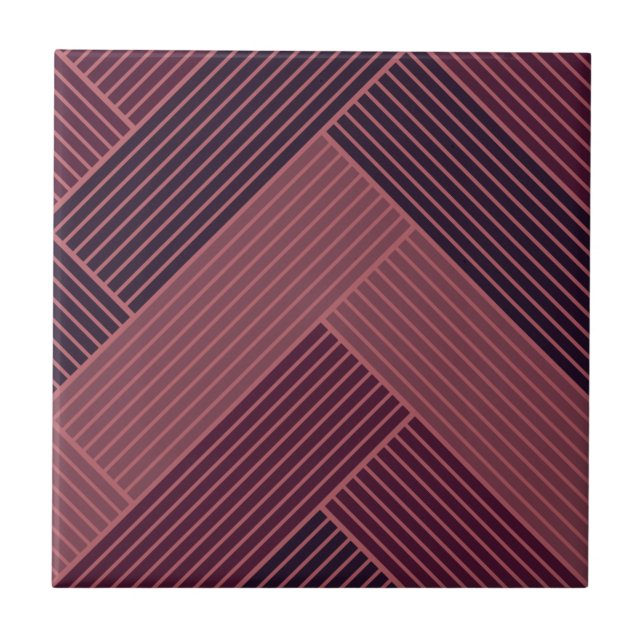 Förändrad Lila Herringbone Kakelplatta (Framsidan)