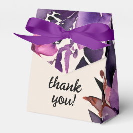 Förändrad Lila + Orange Blommigt Halloween Bröllop Presentaskar