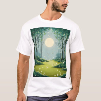 Förändrad mononlit-skog:Ett Dreamscape av fireflie T Shirt