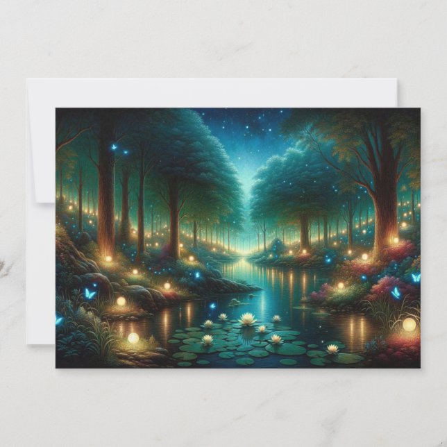 Förändrad nattfall: Luminescens vid Sjö Inbjudningar (Framsida)