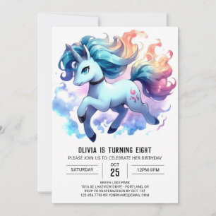 Förändrad Online Horse Birthday Inbjudningar