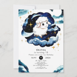 Förändrad Pastel Sheep Birthday Inbjudningar