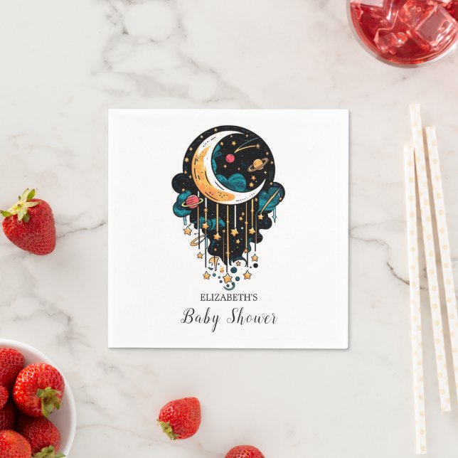 Förändrad Pastel Stars Baby Shower Pappersservett (Insitu)