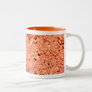 Förändrad persikablommad suckulent kaffekopp