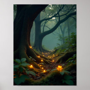 Förändrad Poster av skogen Träd design