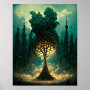 Förändrad Poster av Träd Fantasy Art
